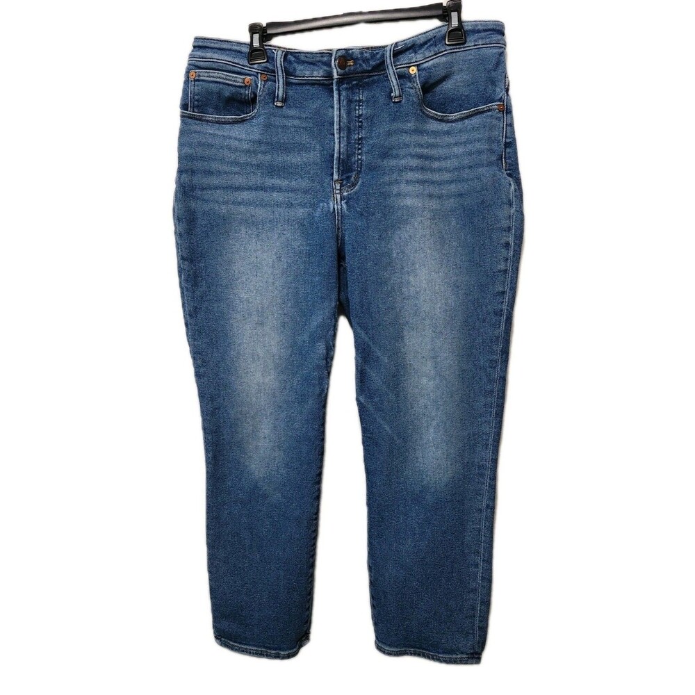 Madewell Curvy Perfect Vintage Jeans Womens 33P  High Rise Straight Blue Denim